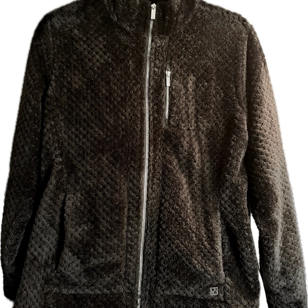 Calvin Klein Charcoal Textured Zip-Up Jacket